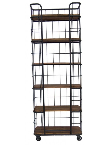 Étagère industrielle cage 6 tablettes