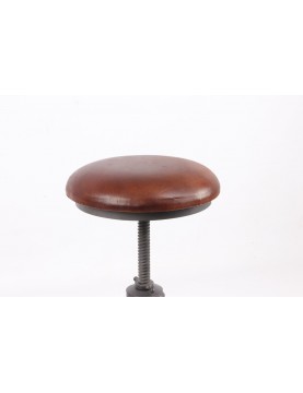 Tabouret industriel en cuir Staten