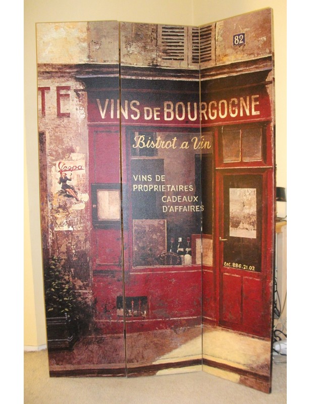 Paravent boutique vins de Bourgogne