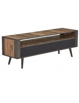 commode table multimédia tv 3 tiroirs bois recyclé  de l'océan