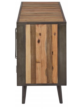 commode multimédia 3 portesl larg 160 bois recyclé bateaux