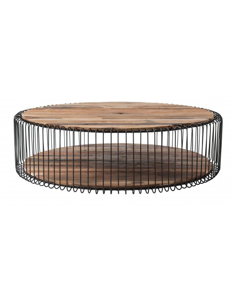 table basse ronde  industrielle diamètre 130 hauteur 35  cm