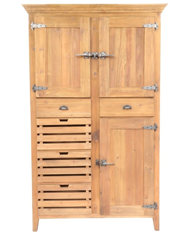 Armoire industrielle en bois recyclé - Recycled