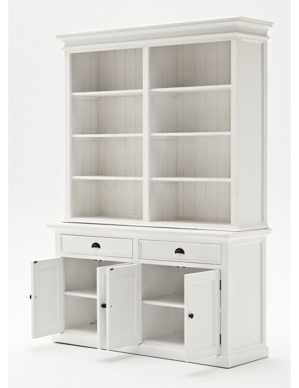 buffet vaisselier bibliothèque acajou blanc