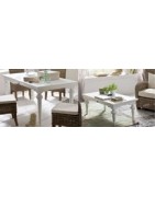 table blanche salon repas basse bar TV style bord de mer